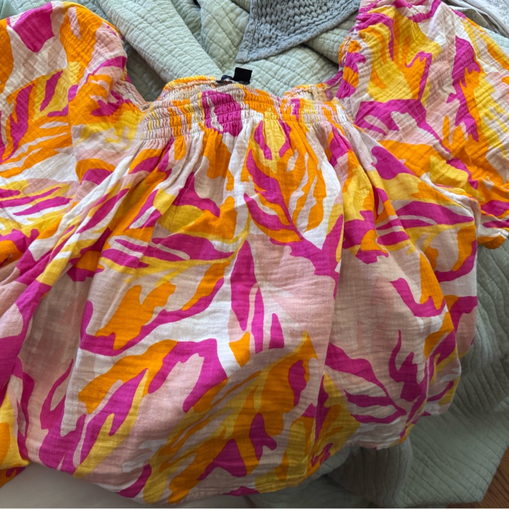 Sanctuary Colorful Shirt with Pink and Yellow Highlights